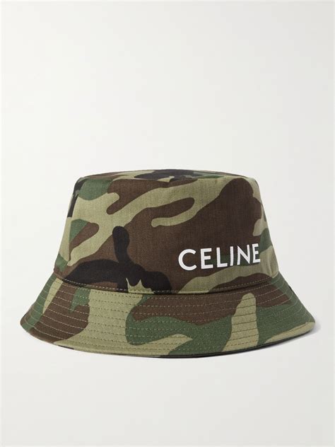 celine bucket hat camo|embellished bucket hat.